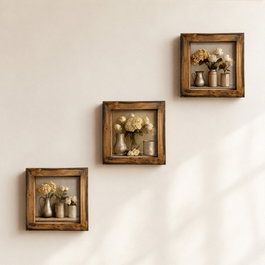 Wallity UKZM063 Conjunto de 3 Pinturas Decorativas en MDF Multicolor